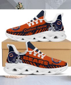 Chicago Bears American NFL Football Team Helmet Logo Custom Name Personalized Men And Women Max Soul Sneakers Shoes For Fanz