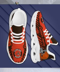 Cleveland Browns American NFL Football Team Helmet Logo Custom Name Personalized Men And Women Max Soul Sneakers Shoes For Fan