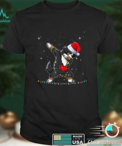 Dabbing Bernese Dog Santa Christmas Lights Xmas Boys Kids T Shirt