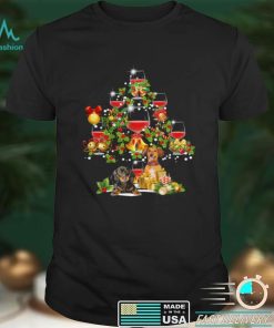 Dachshund Merry Christmas Wine shirt
