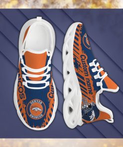 Denver Broncos American NFL Football Team Helmet Logo Custom Name Personalized Men And Women Max Soul Sneakers Shoes For Fan