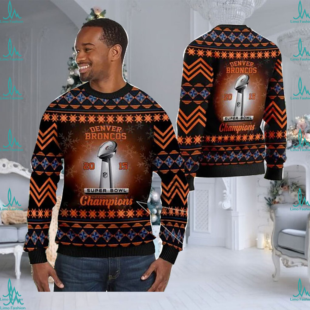 Denver Broncos Super Bowl Champions NFL Cup Ugly Christmas Sweater Sweatshirt Party Denver Broncos Super Bowl Champions NFL Cup Ugly Christmas Sweater Sweatshirt Party