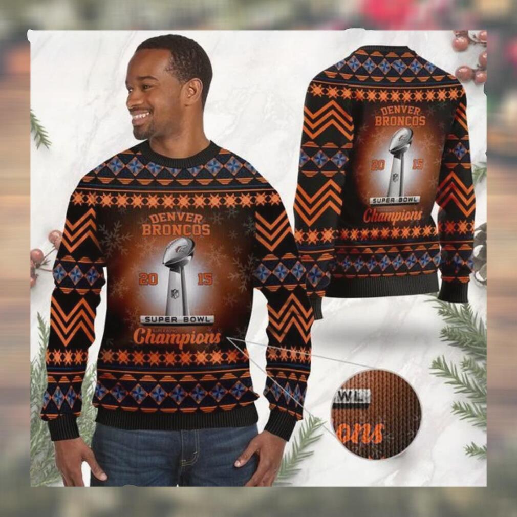 Denver Broncos Super Bowl Champions NFL Cup Ugly Christmas Sweater Sweatshirt Party Denver Broncos Super Bowl Champions NFL Cup Ugly Christmas Sweater Sweatshirt Party