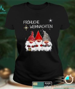 Gnomes Frohliche Weihnachten Christmas Shirt