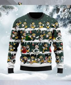 Green Bay Packers Mickey NFL American Football Ugly Christmas Sweater Sweatshirt Holiday Party 2021 Plus Size For Men Women On Xmas Party3
