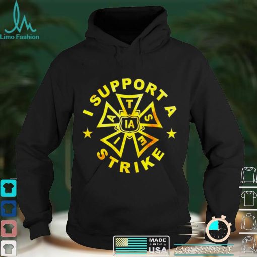 IATSE Gold version I support a strike shirt