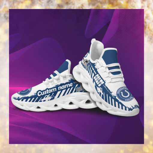 Indianapolis Colts American NFL Football Team Helmet Logo Custom Name Personalized Men And Women Max Soul Sneakers Shoes For Fans Copy