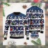 Oregon Ducks NCAA Symbol Wearing Santa Claus Hat Cute Pattern Ho Ho Ho Custom Personalized Ugly Christmas Sweater Wool Shirt