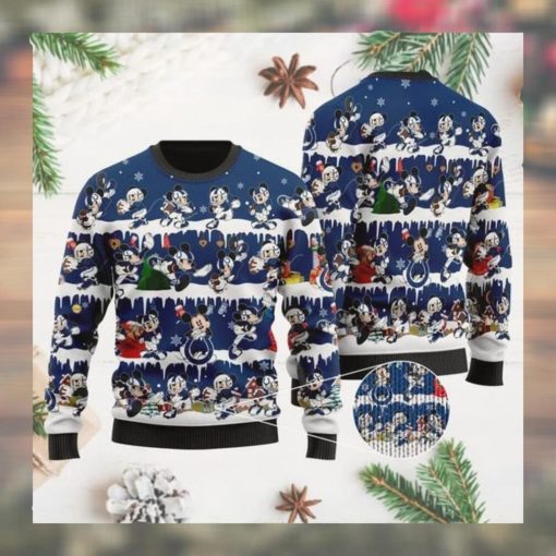 Indianapolis Colts Mickey NFL American Football Ugly Christmas Sweater Sweatshirt Party