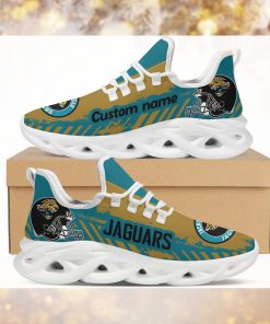 Jacksonville Jaguars American NFL Football Team Helmet Logo Custom Name Personalized Men And Women Max Soul Sneakers Shoes For Fan