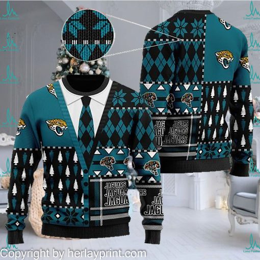 Jacksonville Jaguars NFL American Football Team Cardigan Style 3D Men And Women Ugly Sweater Shirt For Sport Lovers On Christmas