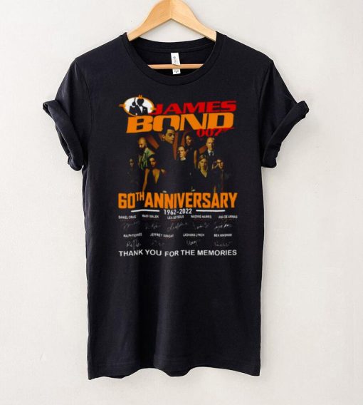 James Bond 007 60th Anniversary 1962 2022 Signature Thank You For The Memories Shirt