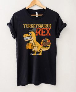 Kids Turkeysaurus Rex Dab Turkey Dino Toddler Boys T Shirt