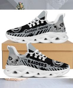 Las Vegas Raiders American NFL Football Team Helmet Logo Custom Name Personalized Men And Women Max Soul Sneakers Shoes For Fan