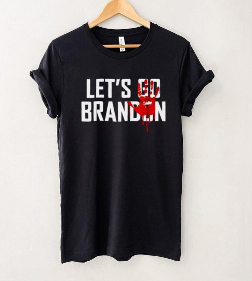 Lets Go Brandon Conservative Anti Biden Blood On His Hand shirt