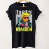 Skull Smoking Lets Go Brandon Lets Go Brandon American Flag shirt
