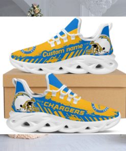 Los Angeles Chargers American NFL Football Team Helmet Logo Custom Name Personalized Men And Women Max Soul Sneakers Shoes For Fan