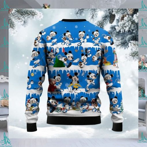 Los Angeles Chargers Mickey NFL American Football Ugly Christmas Sweater Sweatshirt Party