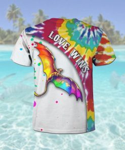 Love Wins Tie Dye Rainbow Dragon 3D All Over Print T Shirt For LGBTQ Gay Lesbian Biexual Transgender Comunity In Pride Month