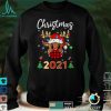Matching Family Christmas 2021 Plaid Mask Rudolph Reindeer T Shirt 4