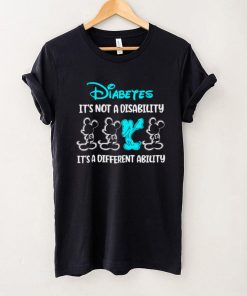 Mickey Mouse Autism Diabetes Its Not A Disability Its A Different Ability Shirt