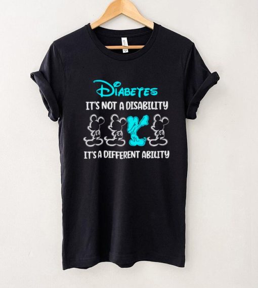 Mickey Mouse Autism Diabetes Its Not A Disability Its A Different Ability Shirt