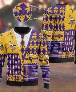 Minnesota Vikings NFL American Football Team Cardigan Style 3D Men And Women Ugly Sweater Shirt For Sport Lovers On Christmas