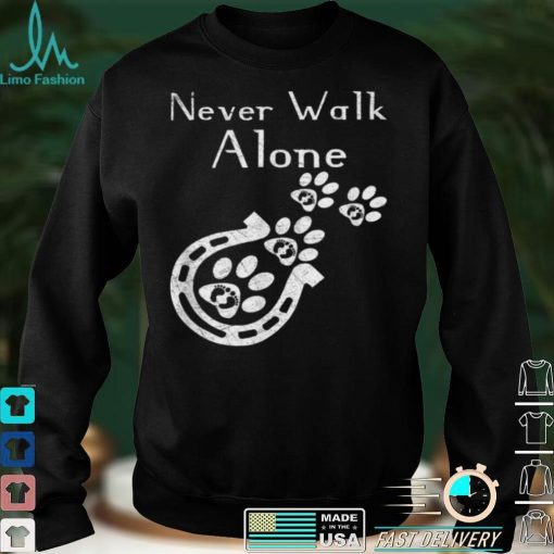 Never walk alone Pferd Hund und Reiterin Shirt