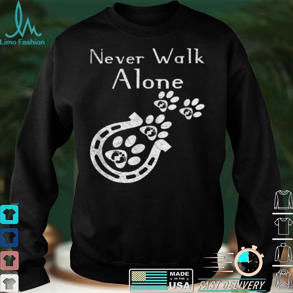 Never walk alone Pferd Hund und Reiterin Shirt Never walk alone Pferd Hund und Reiterin Shirt