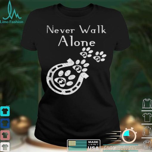 Never walk alone Pferd Hund und Reiterin Shirt