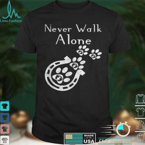 Never walk alone Pferd Hund und Reiterin Shirt
