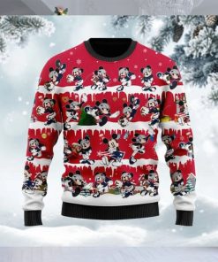 New England Patriots Mickey NFL American Football Ugly Christmas Sweater Sweatshirt Holiday Party 2021 Plus Size For Men Women On Xmas Party2 2
