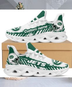 New York Jets American NFL Football Team Helmet Logo Custom Name Personalized Men And Women Max Soul Sneakers Shoes For Fan