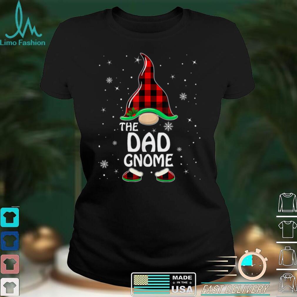 Official Dad Gnome Buffalo Plaid Matching Family Christmas Pajama T Shirt
