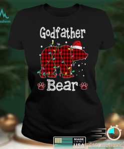 Official Godfather Bear Shirt Red Buffalo Plaid Godfather Bear Pajama T Shirt