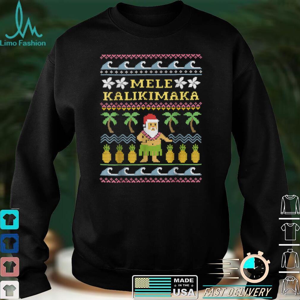 Official Official Mele Kalikimaka Christmas Ugly Sweater Costume Funny Santa T Shirt