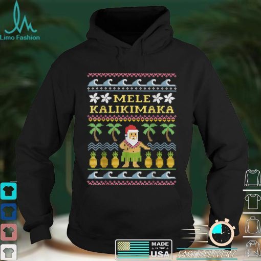 Official Official Mele Kalikimaka Christmas Ugly Sweater Costume Funny Santa T Shirt