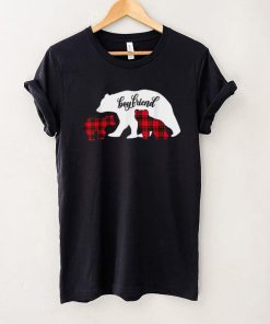 Official Red Plaid Boyfriend Bear Two Cubs Buffalo Pajama Xmas T Shirt