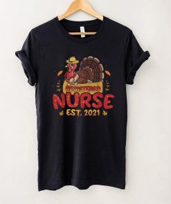 Official Registered Nurse Est 2021 RN Nursing Turkeys Thanksgiving T Shirt