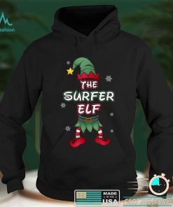 Official Surfer Elf christmas pajamas pjs matching family group T Shirt