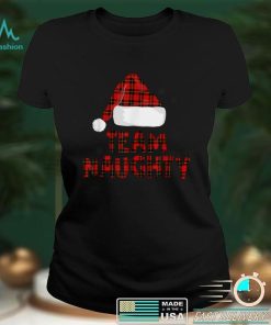 Official Team Naughty Santa Claus Red Plaid Christmas Pajama Family T Shirt
