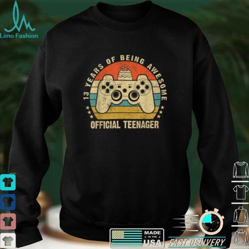 Official Teenager 13 Year Old 13th Birthday Gamer Gaming Boy T Shirt