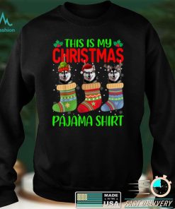 Official Xmas This Is My Christmas Pajama Siberian Husky Dog Lover T Shirt