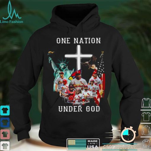 Original st. Louis Cardinals One Nation Under God American flag 2021 tee Shirt