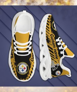 Pittsburgh Steelers American NFL Football Team Helmet Logo Custom Name Personalized Men And Women Max Soul Sneakers Shoes For Fan