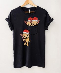 Pocket Chichuahuas Chiwawa Santa Dog Christmas Xmas PJs T Shirt