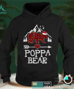 Red Plaid Poppa Bear Buffalo Matching Family Pajama T Shirt