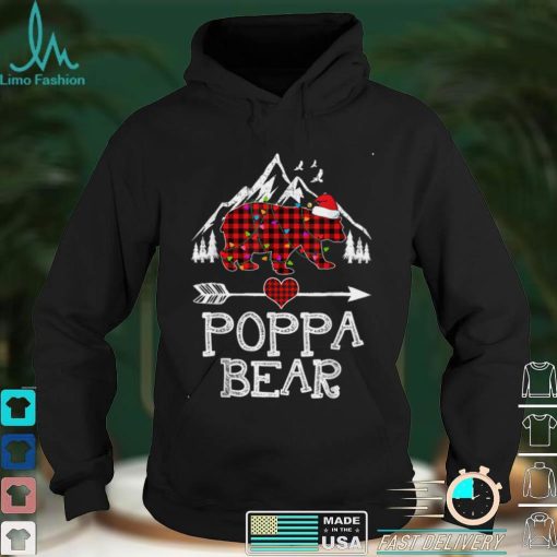 Red Plaid Poppa Bear Buffalo Matching Family Pajama T Shirt