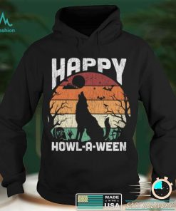 Retro Happy Halloween Adult Kids Halloween Costume Wolf Long Sleeve T Shirt