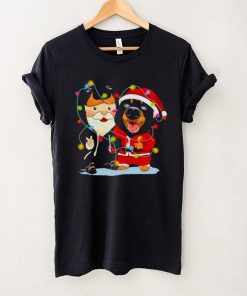 Rottweiler and Dachshund peace Merry Christmas 2021 shirt